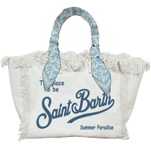 MC2 Saint Barth Vanity Borsa Donna Bianco Canvas