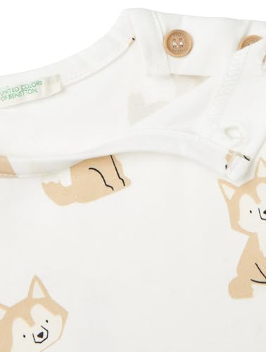 Benetton T-Shirt Bimbi Manica Lunga 74 Bianco