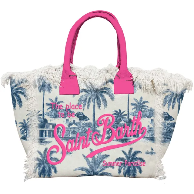 MC2 Saint Barth Vanity 07501L borsa canvas navy fucsia
