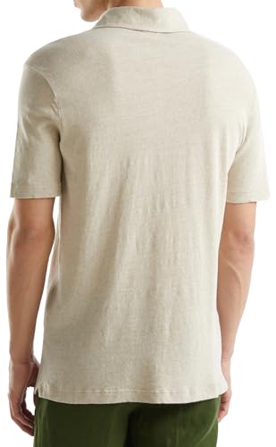 Benetton 39ivu300y Polo Uomo XS Misto Lino Regular
