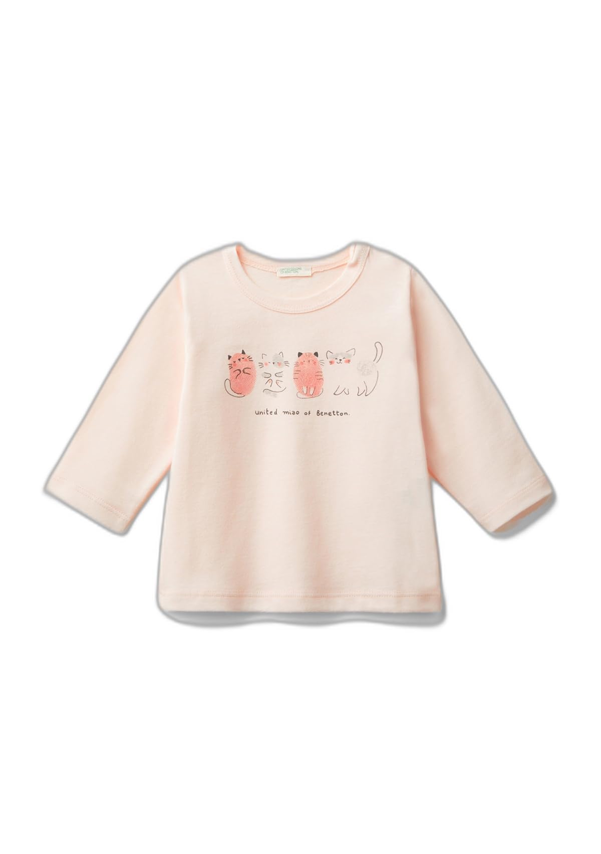 Benetton 3ATNA1055 t-shirt bimbo manica lunga bianco taglia 50