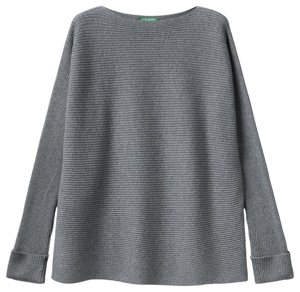 Benetton Maglieria Maglia SC Barca M/L Barchetta Cotone Lana Boxy