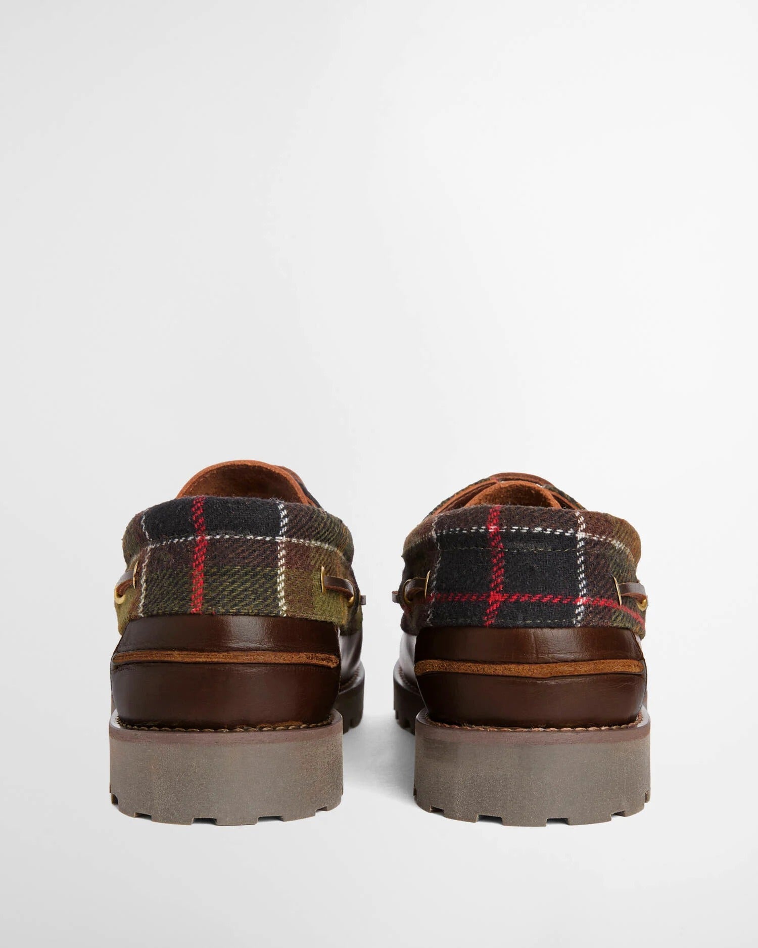 Barbour MFO0795 scarpa da barca uomo tartan marrone