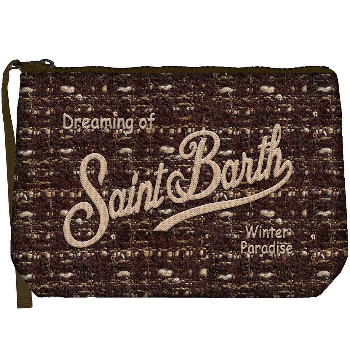 Mc2 Saint Barth Aline Tweed 04136M pochette marrone