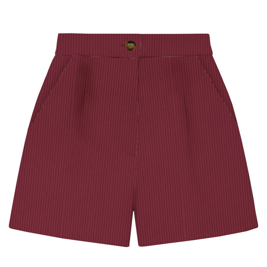 MC2 Saint Barth Aya Corduroy Mini Shorts velluto melanzana