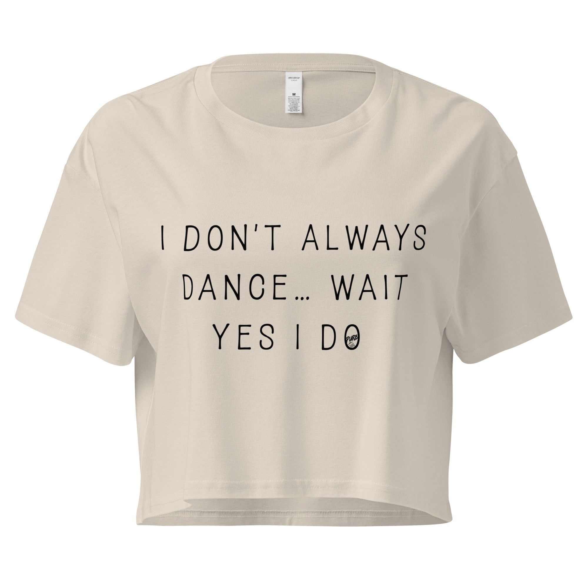 Pure Trash I Don't Always Dance crop top donna nero