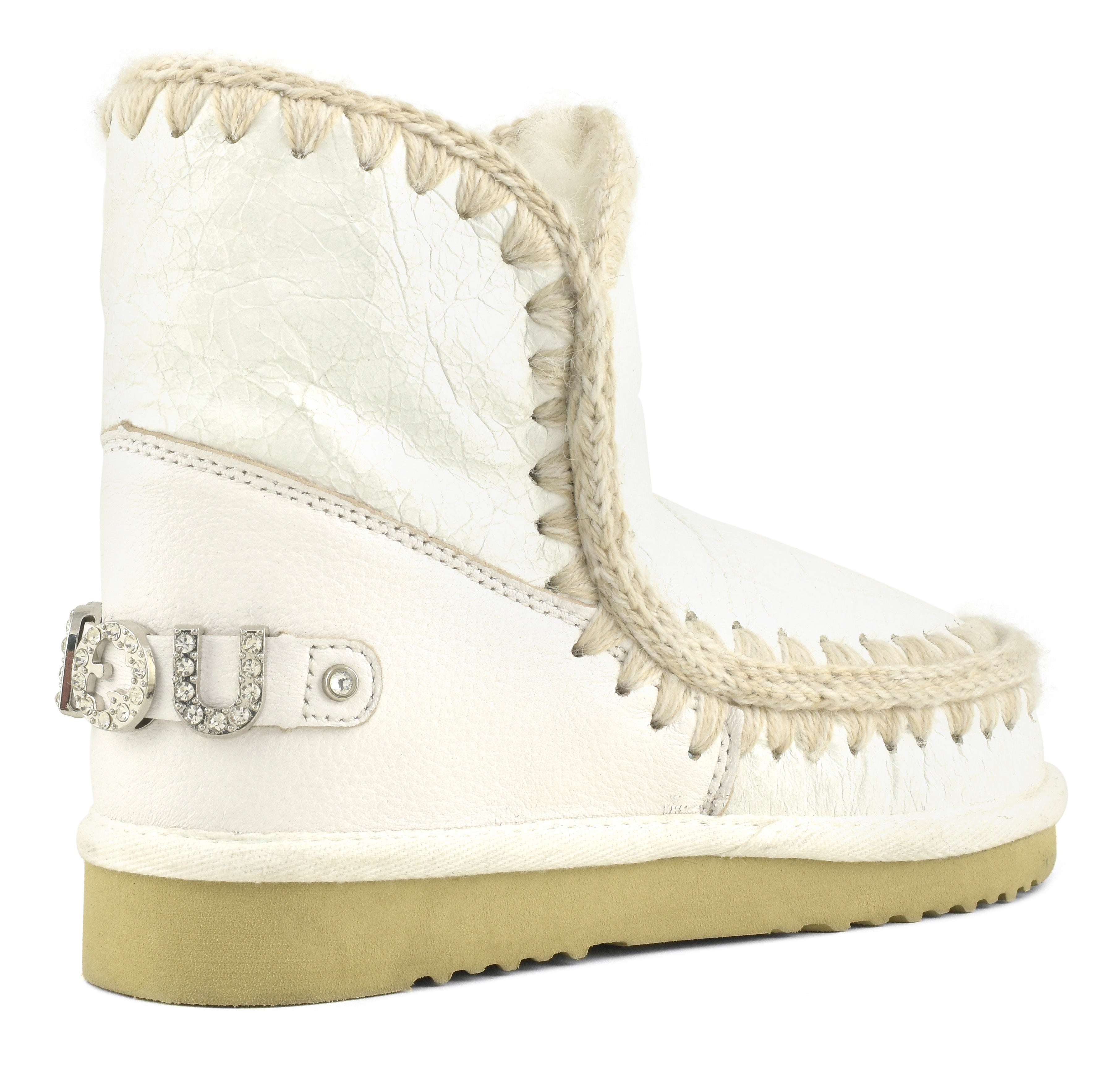 Mou Eskimo 18 FW101036C Stivaletto Montone Waxi White Strass