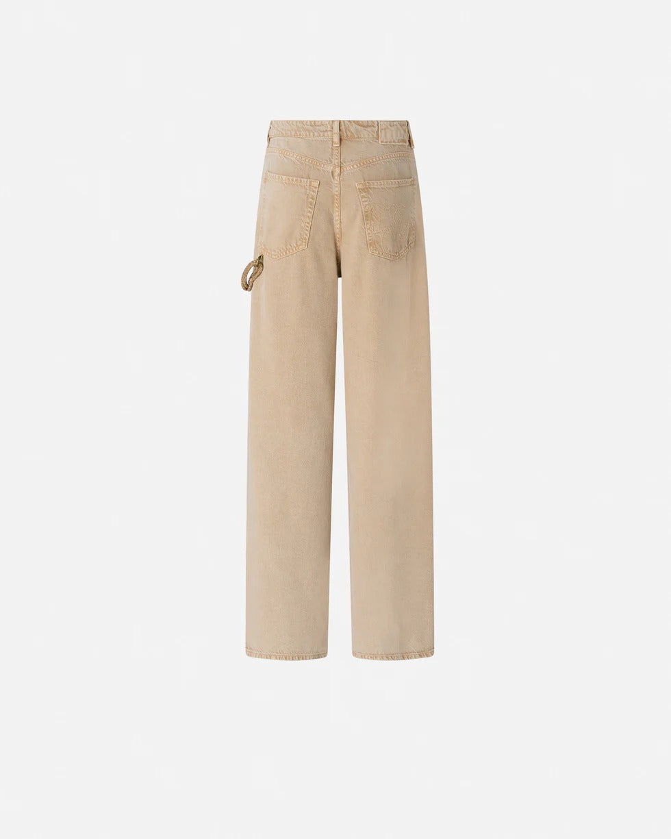 Pinko Lauryn 104601 A33R Jeans Donna Loose Beige