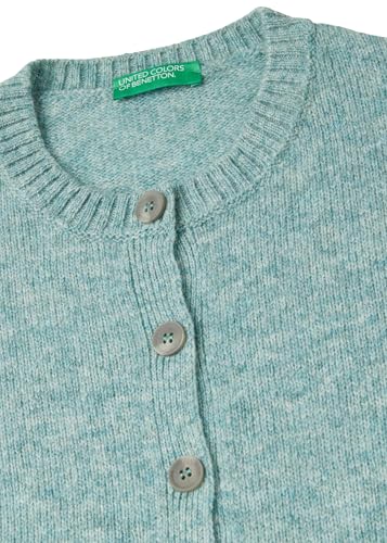 Benetton 103ME500L cardigan donna verde manica lunga