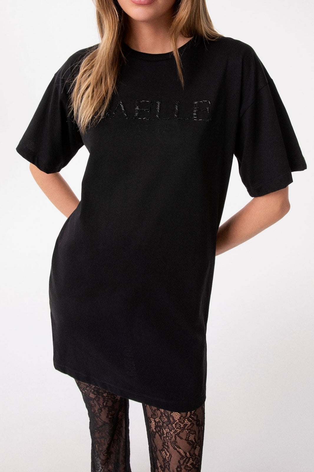 Gaelle Paris GAABW09253 Abito Corto Donna Nero Cotone