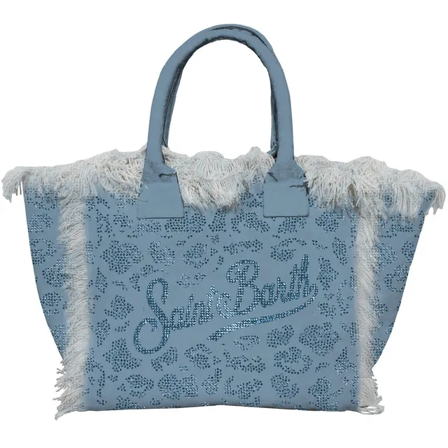 MC2 Saint Barth Vanity 08747L Borsa Donna Blu Avio Strass