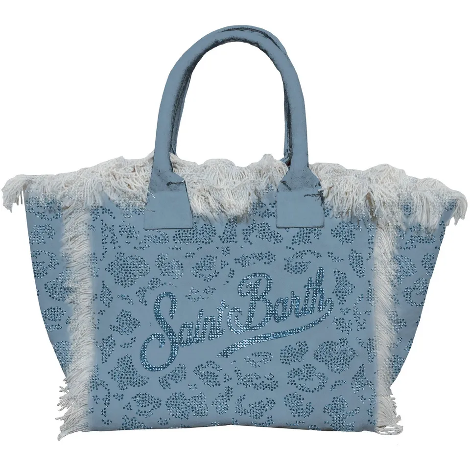 MC2 Saint Barth Vanity 08747L Borsa Donna Blu Avio Strass