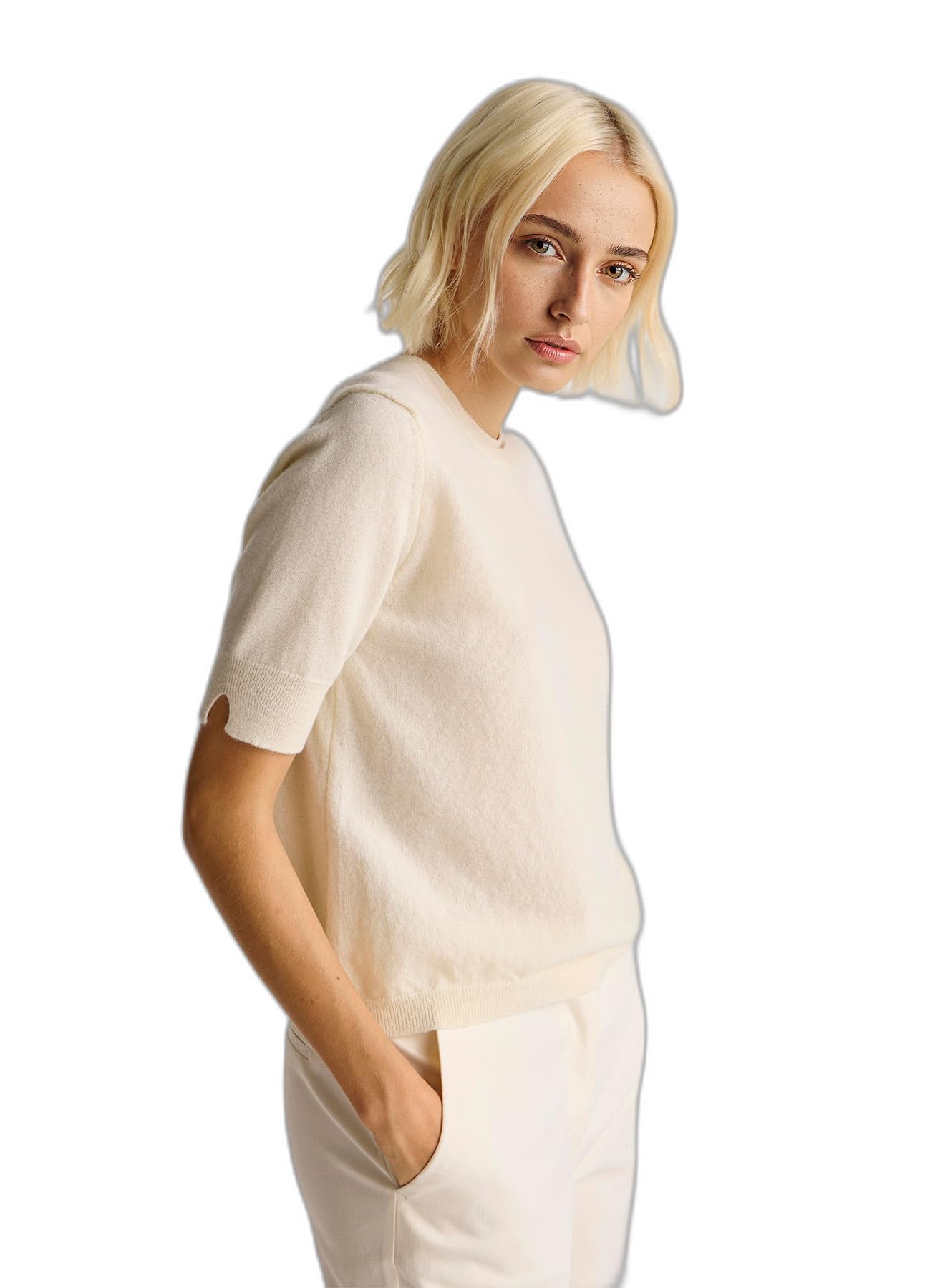 Benetton Maglieria Maglione Donna Verde manica corta regular