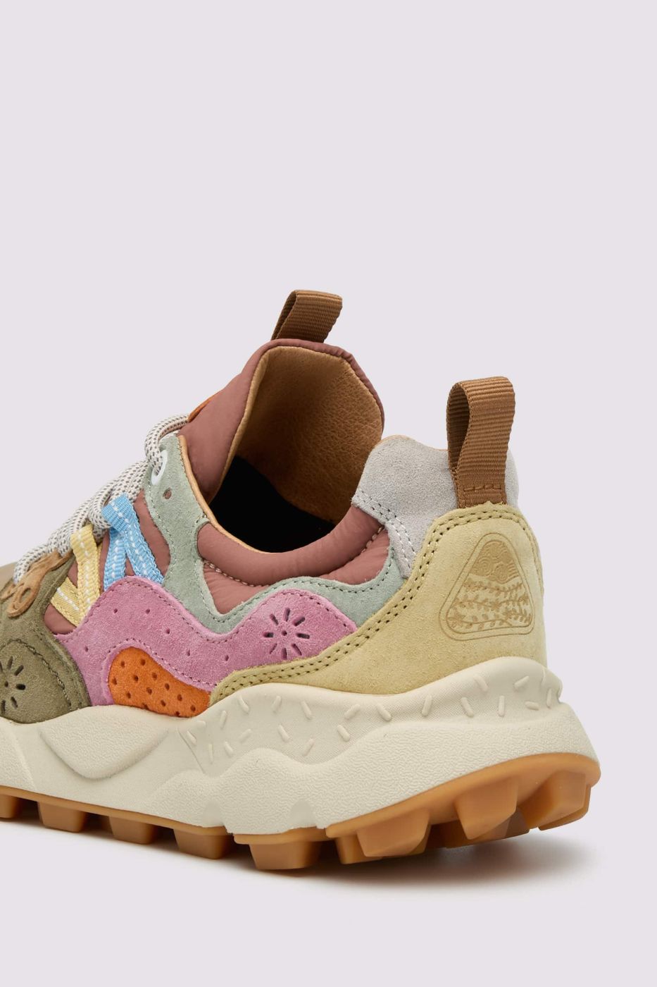 Flower Mountain Yamano 3 sneakers donna beige rosa verde