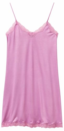 Benetton 3z123v00i Sottoveste Donna S Rosa Viscosa