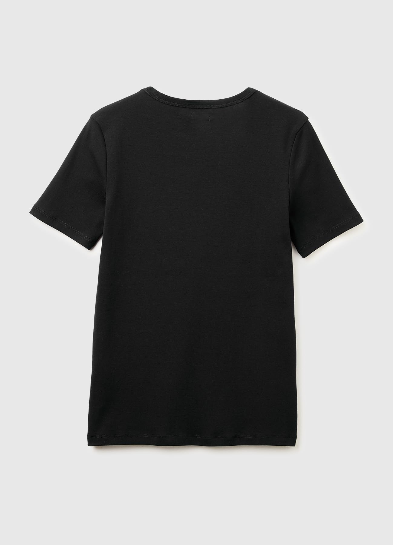 Benetton 3GA8E16A2 T-Shirt Donna Nero Glitter