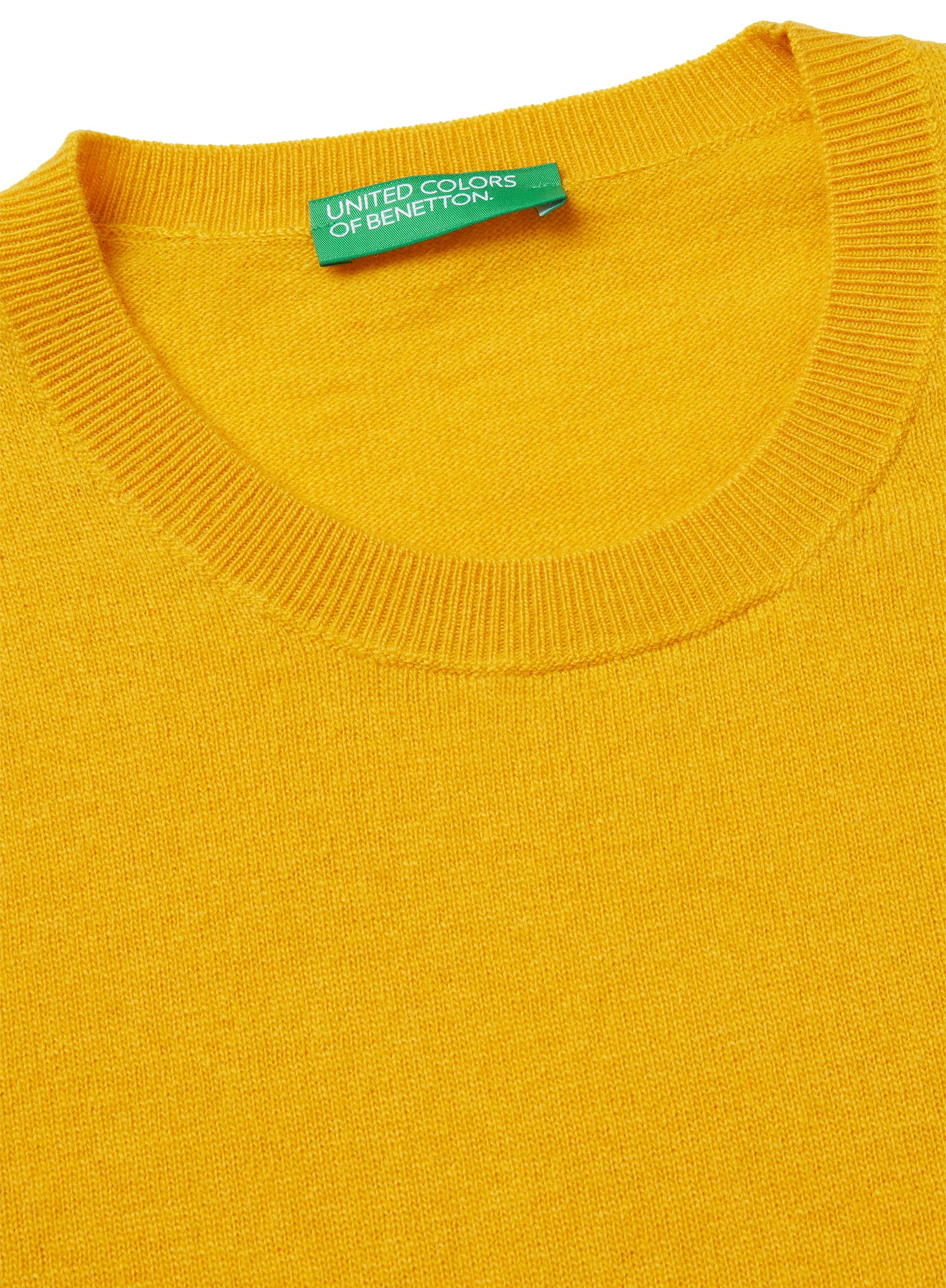 Benetton Maglione Donna Giallo Lana Taglia M