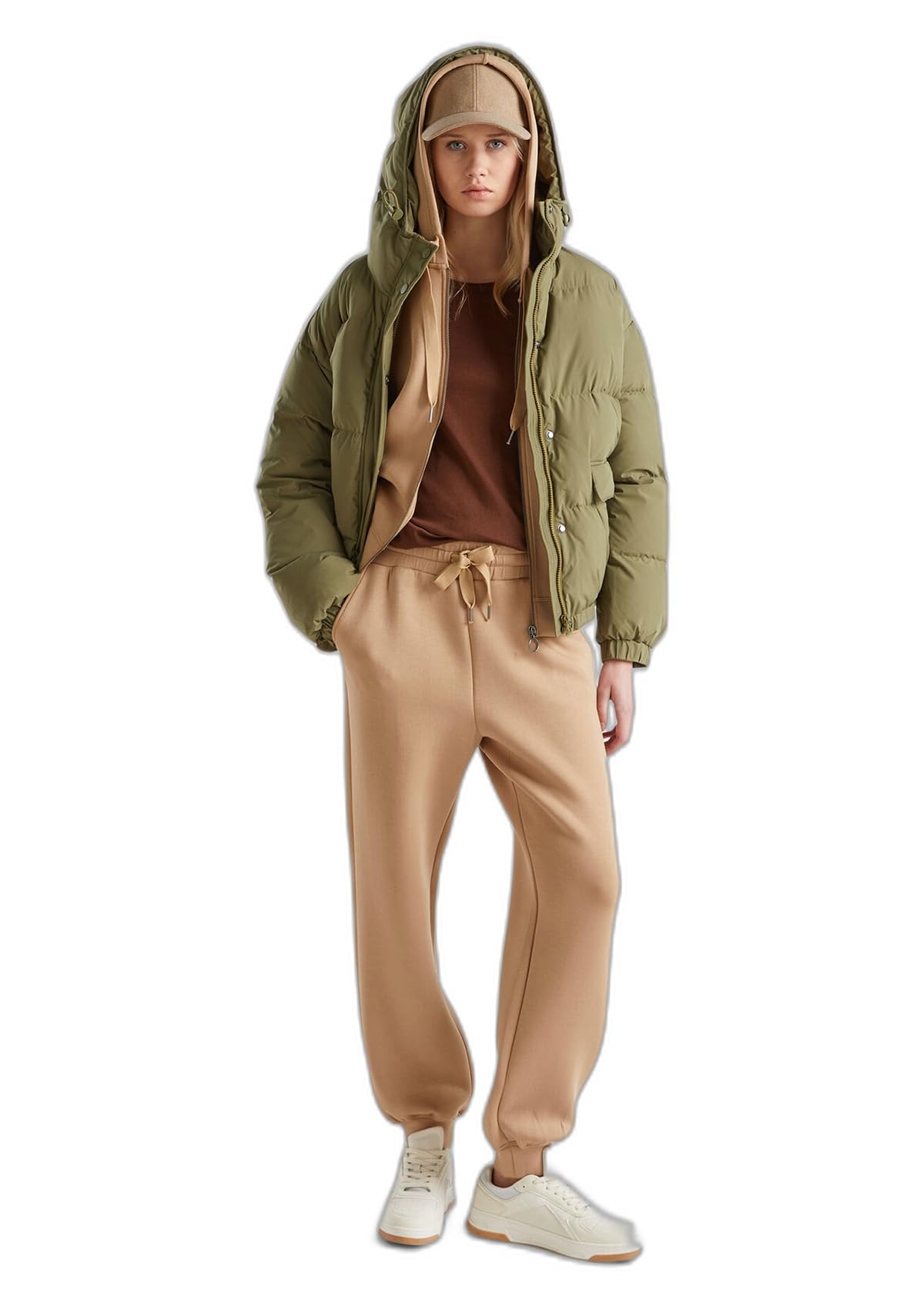 Benetton Pantaloni Felpa Donna Taglia L con Polsino