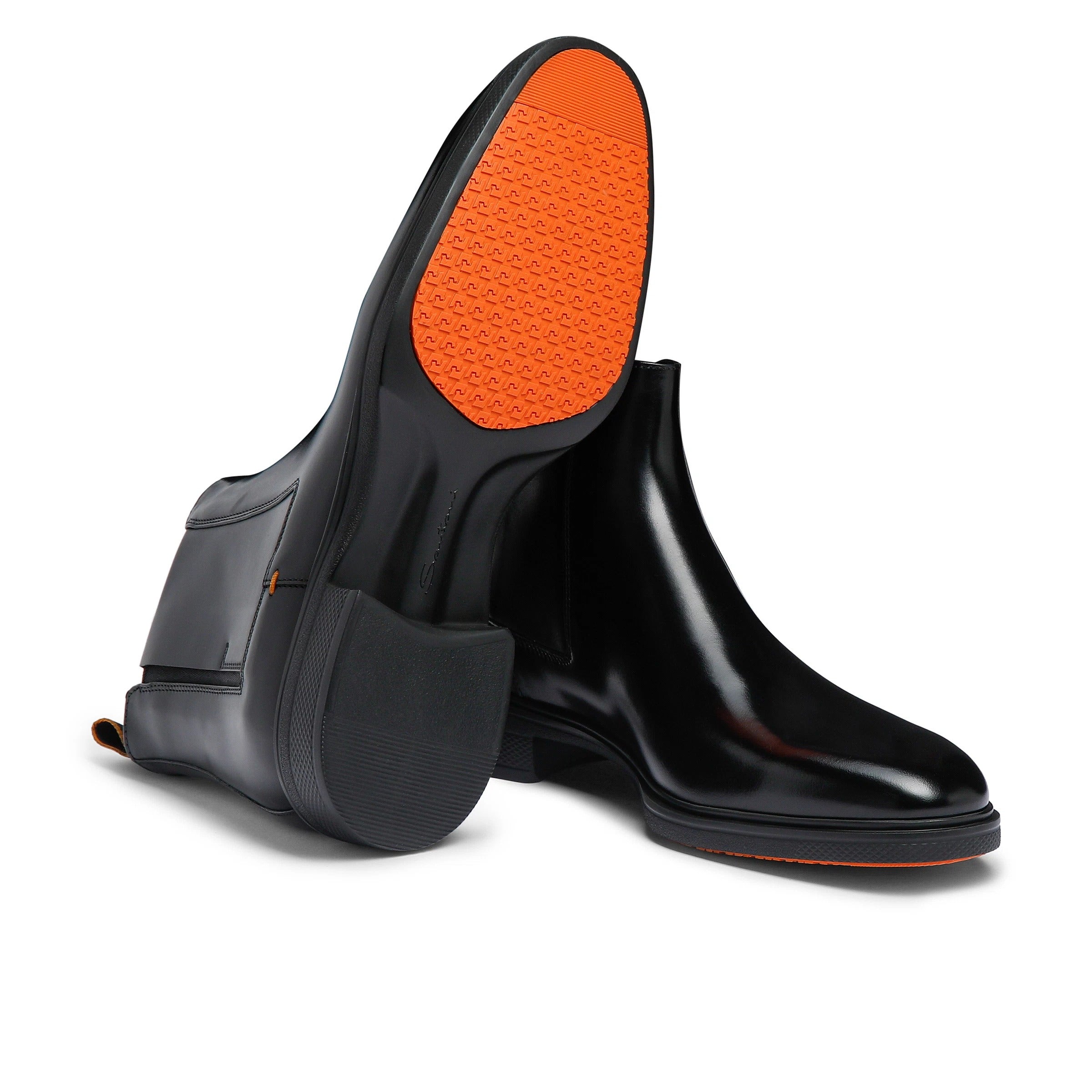 Santoni Easy MGEG18937NEAX Derby Pelle Nero Fumo 43