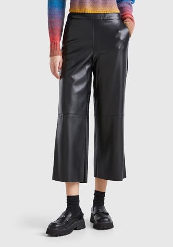Benetton 4ivrdf084 pantaloni donna 36 ecopelle capri