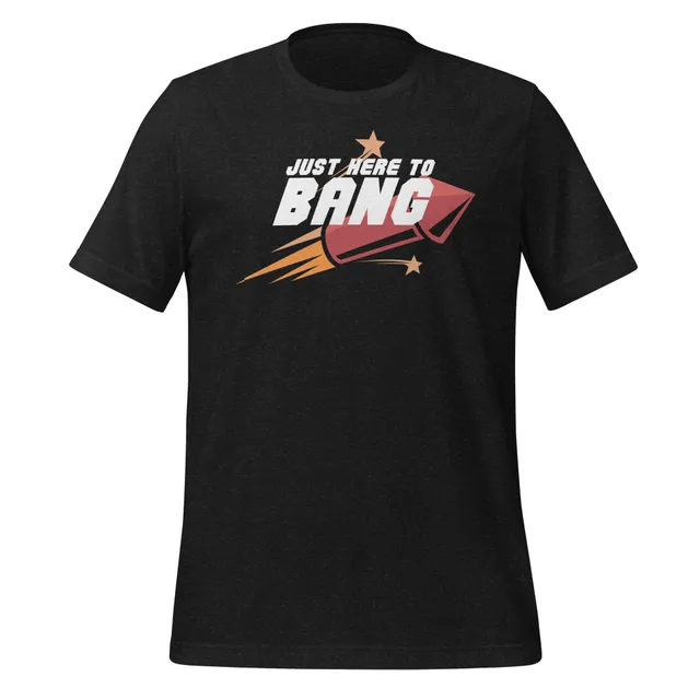 Pure Trash Just Here To Bang T-shirt uomo cotone Black Heather