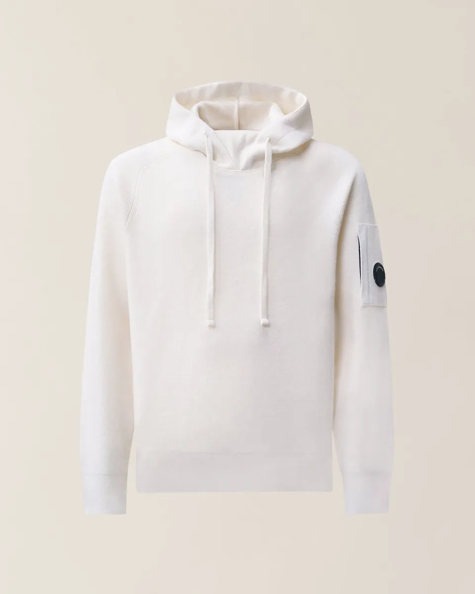 C.P. Company 21CMKN098A Felpa Uomo Bianca Gauze White Lana