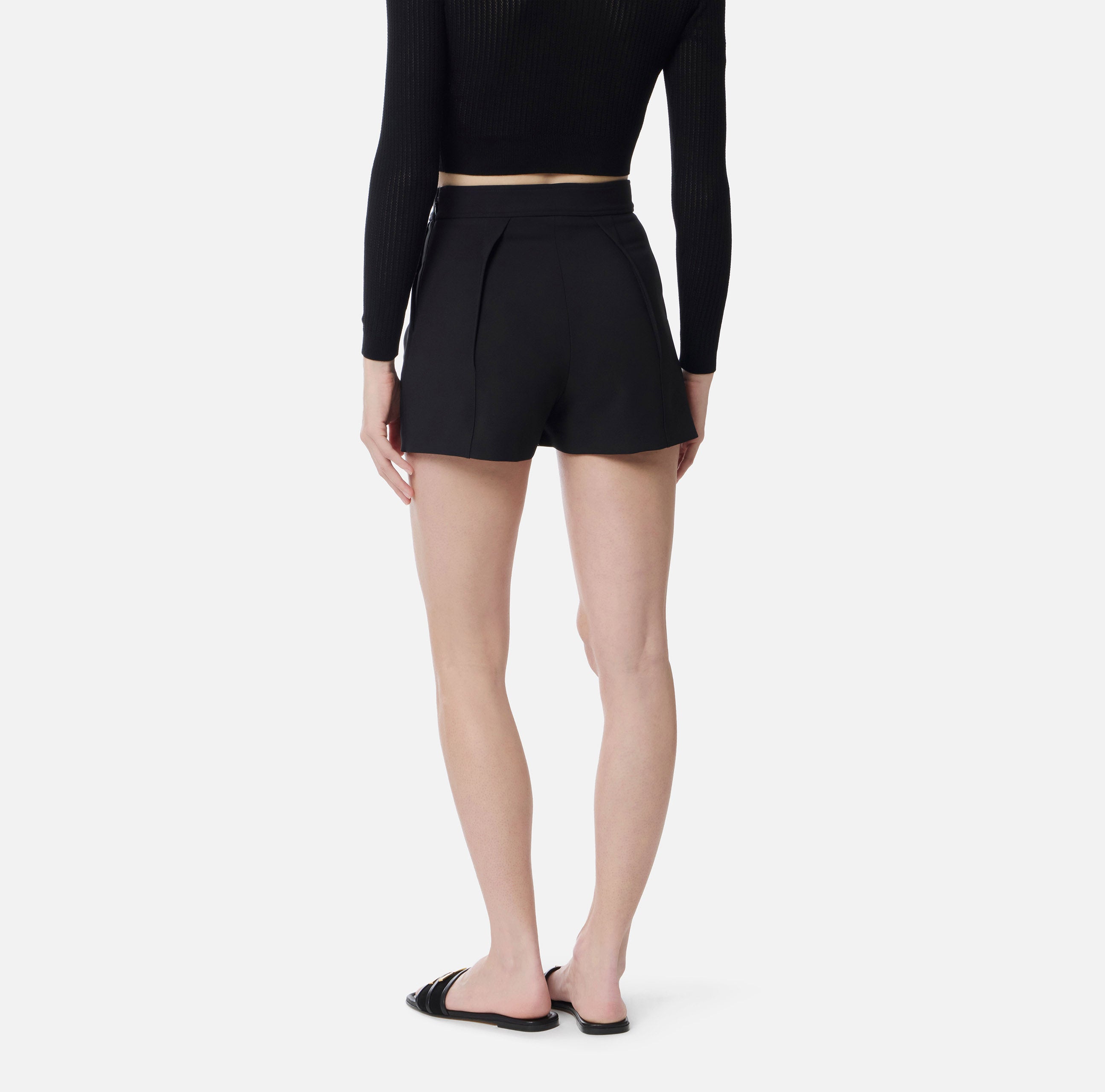 Elisabetta Franchi SH01062E2 shorts donna nero crepe