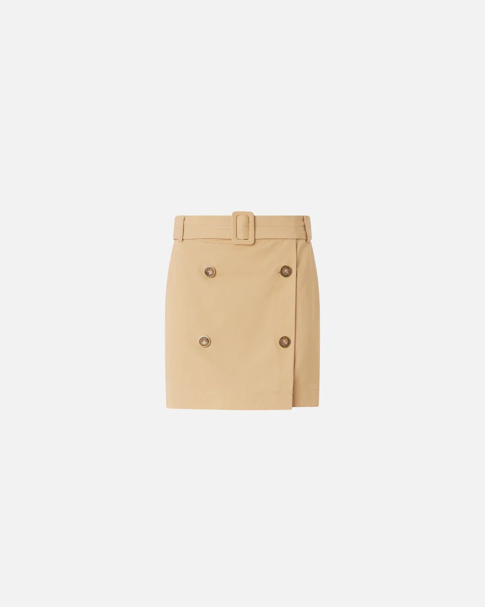 Pinko Sybil 106279 A2ER minigonna beige cotone slim