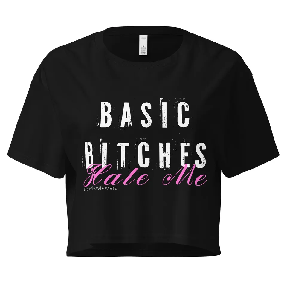 Pure Trash Basic crop top donna cotone nero S