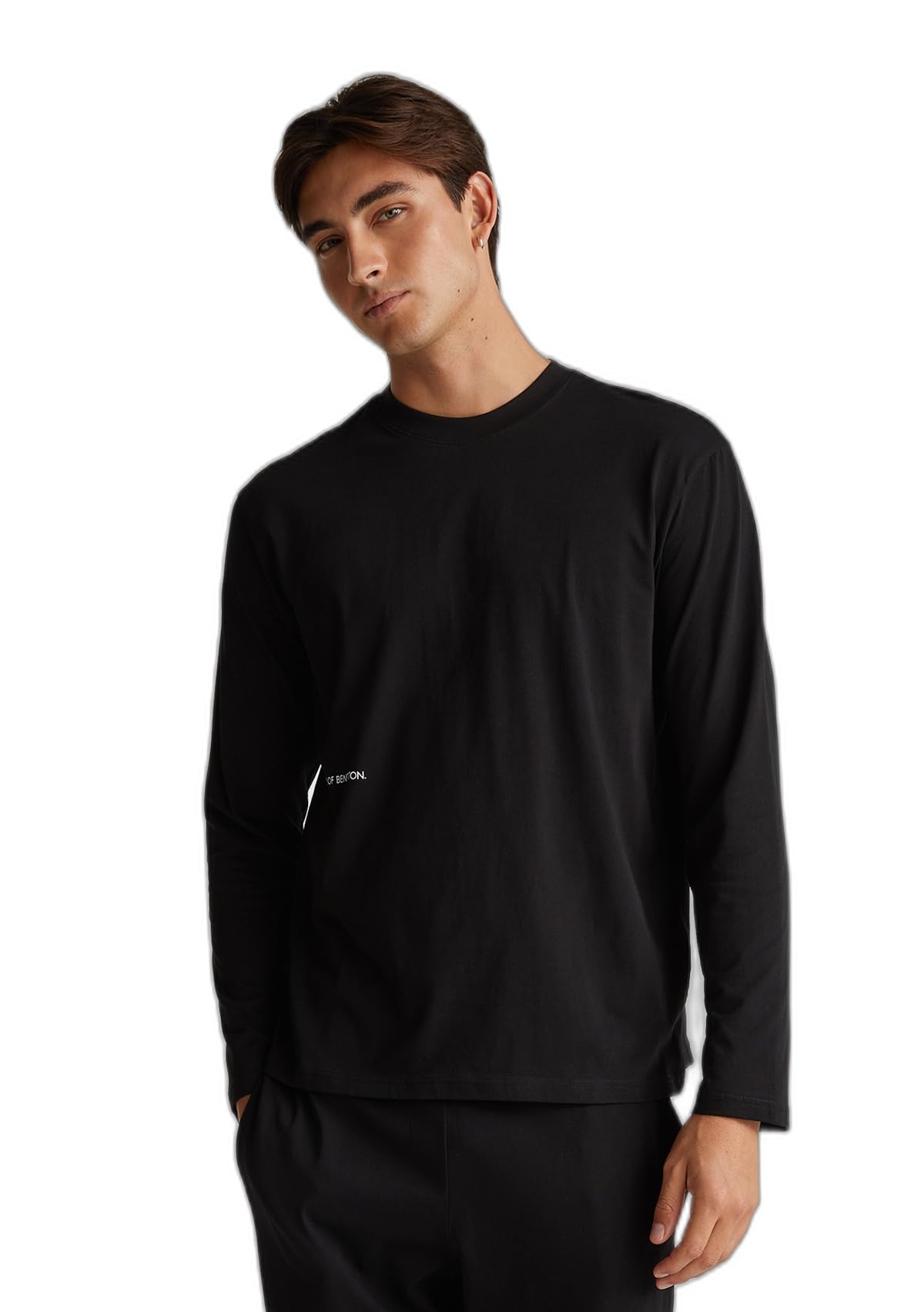 Benetton 30964m021 Maglia Pigiama Uomo Jersey Stampa