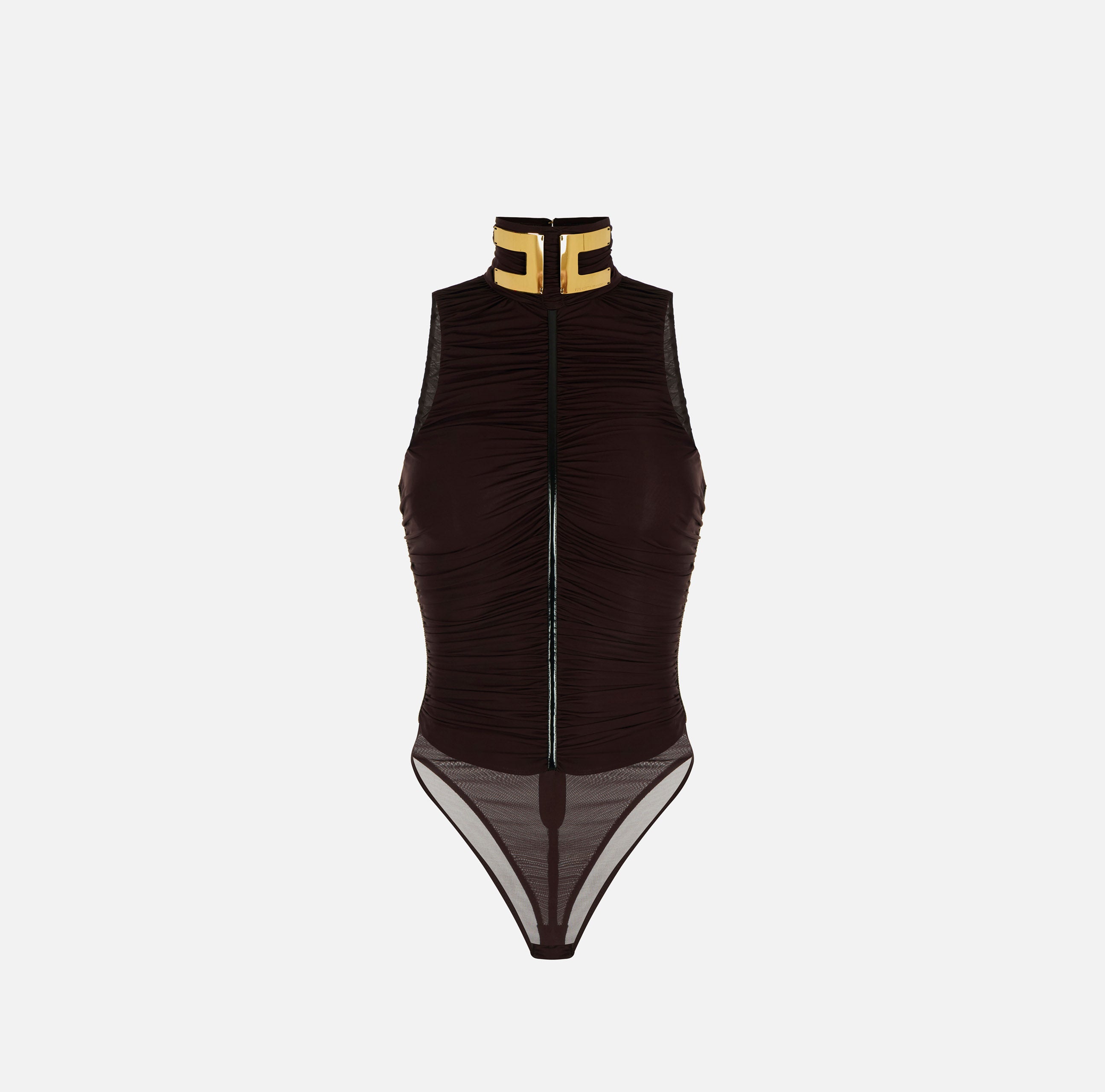 Elisabetta Franchi BO05267E2 body dark chocolate viscosa