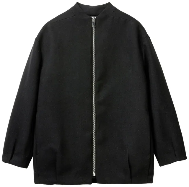 Benetton Giacca bomber panno lana donna taglia L