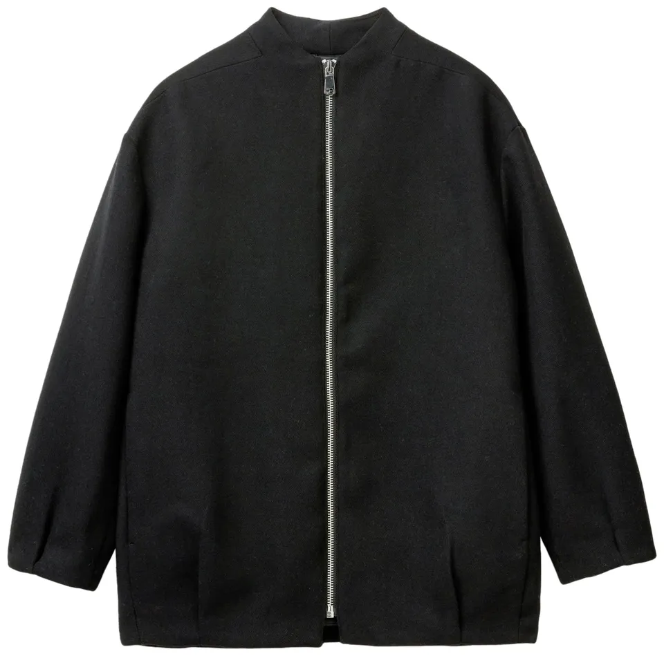 Benetton Giacca bomber panno lana donna taglia L