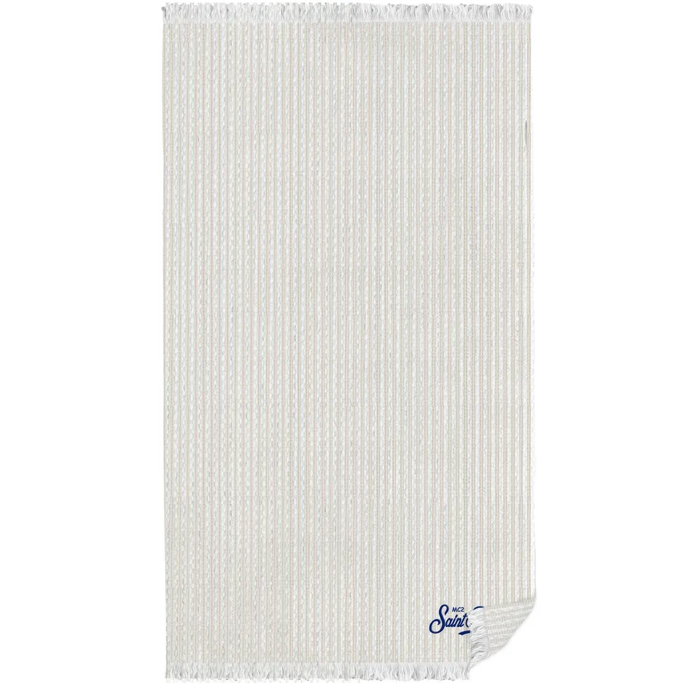 MC2 Saint Barth Foutas Seersucker Telo Mare Beige 100x200