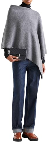 Benetton Mantella Donna Maglieria Leggera Jacquard Fiori