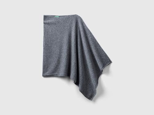 Benetton Mantella Donna Maglieria Leggera Jacquard Fiori