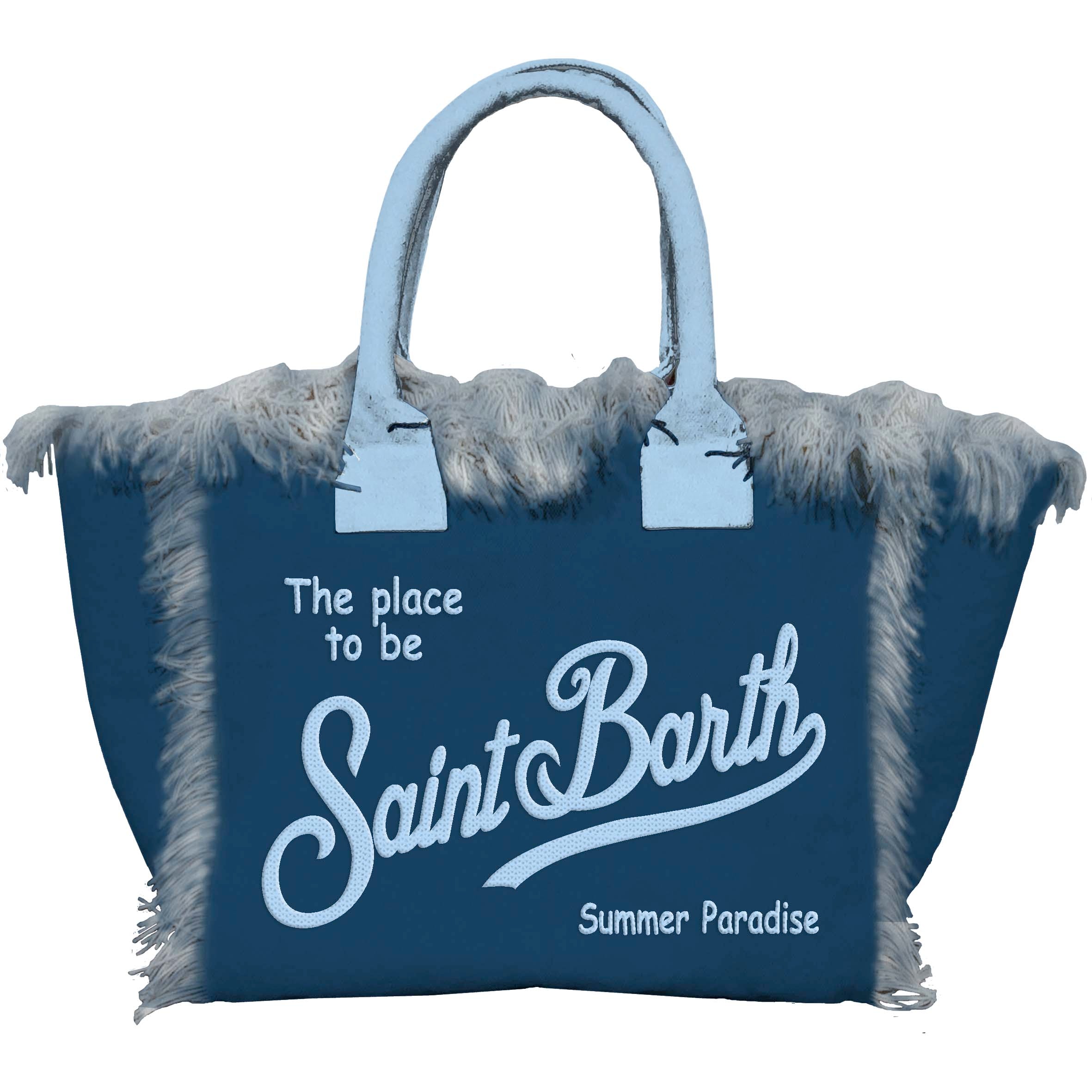 MC2 Saint Barth Vanity Borsa Navy Azzurro Canvas