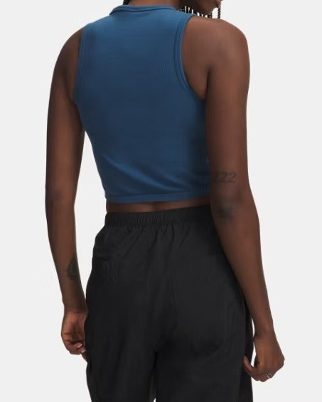 Under Armour 77-6011132 canotta blu cropped cotone