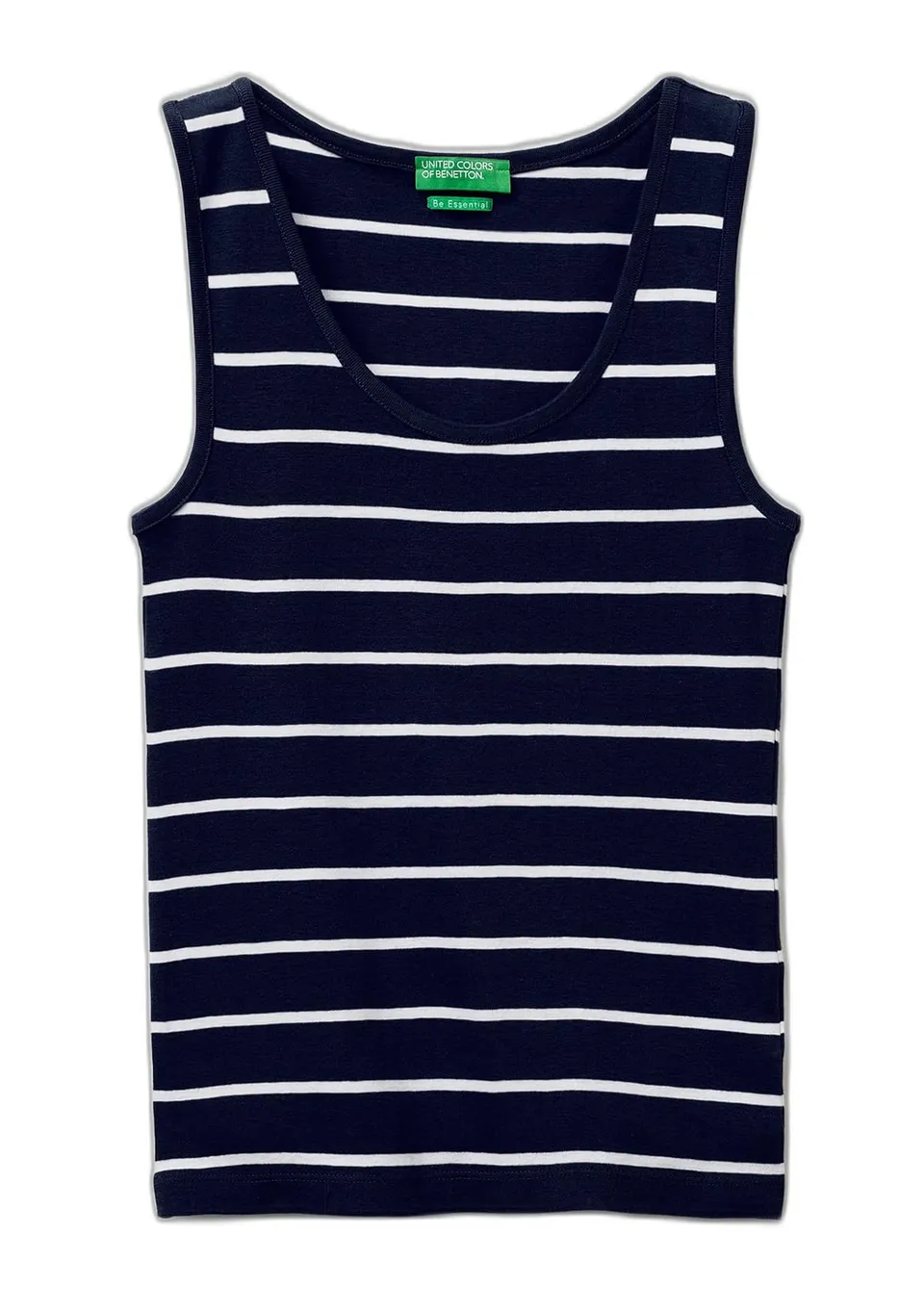 Benetton 339pdh018 Canotta Donna Costina Blu XS