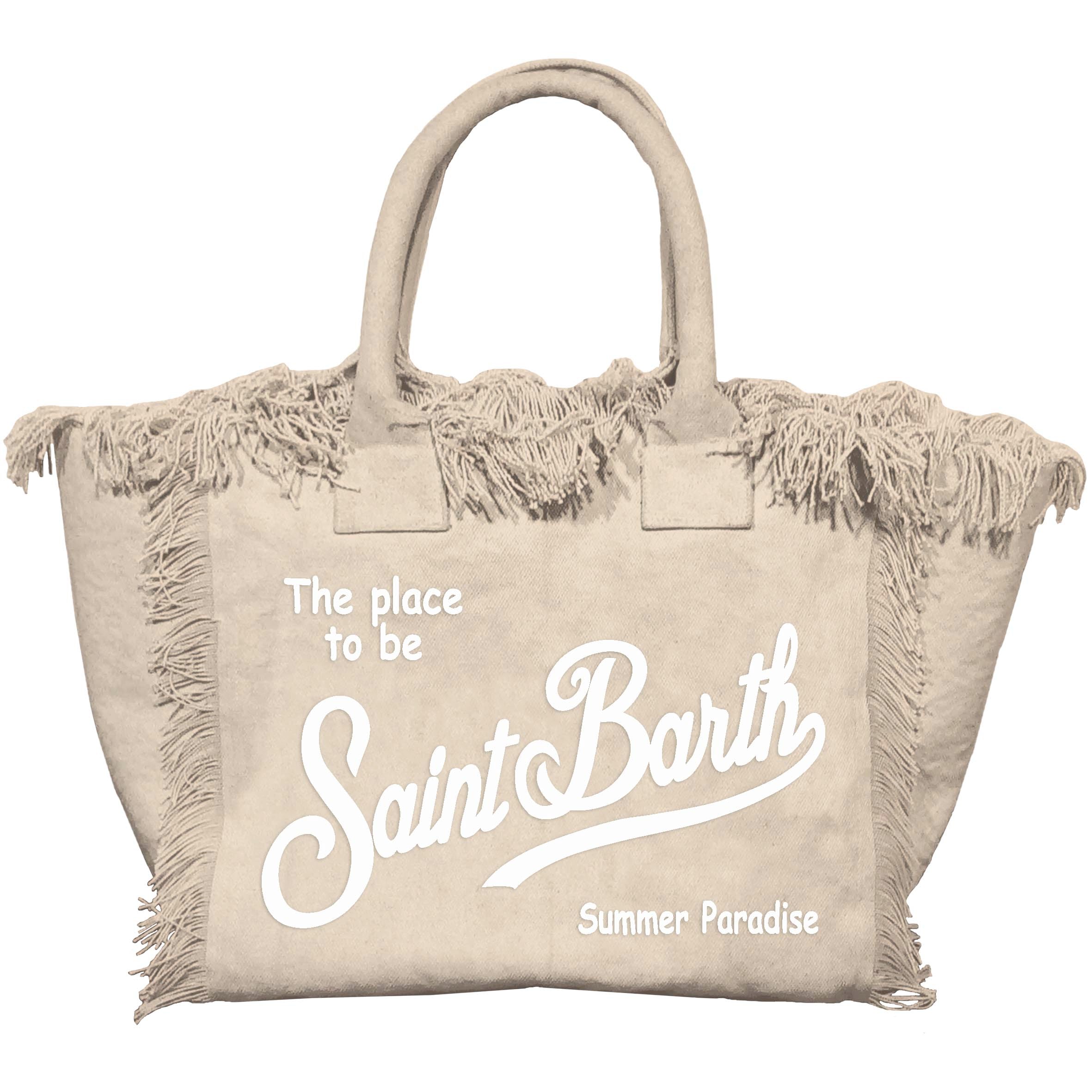 MC2 Saint Barth Vanity 00102L Borsa Beige Canvas Cotone