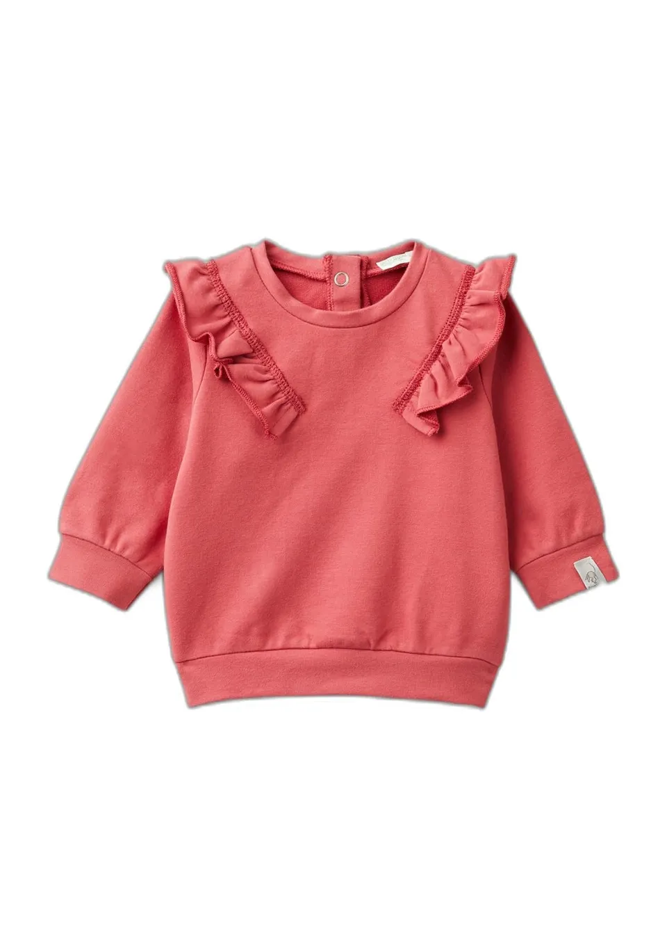 Benetton Felpa cappuccio bimba rouges taglia 50 12 mesi