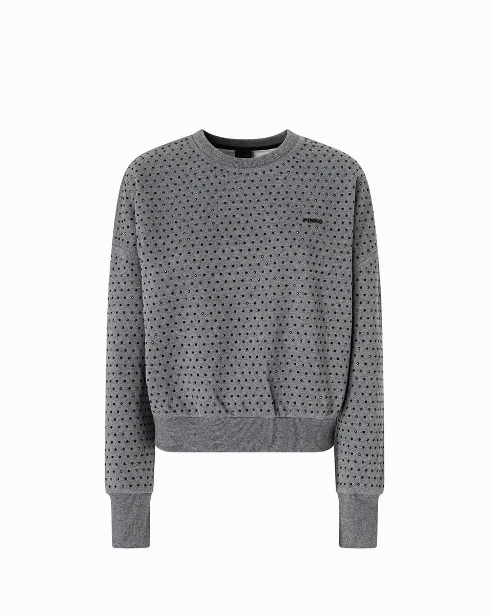 Pinko Monaci 107192-A3GT felpa grigio strass