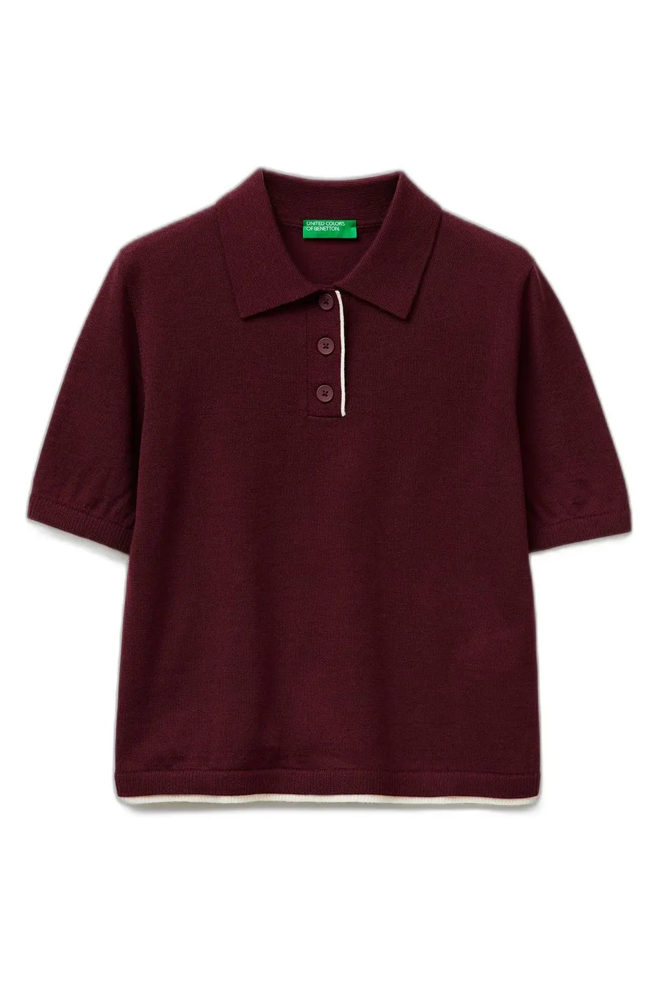 Benetton 11ahd301j Maglia Polo XS Marrone Lana