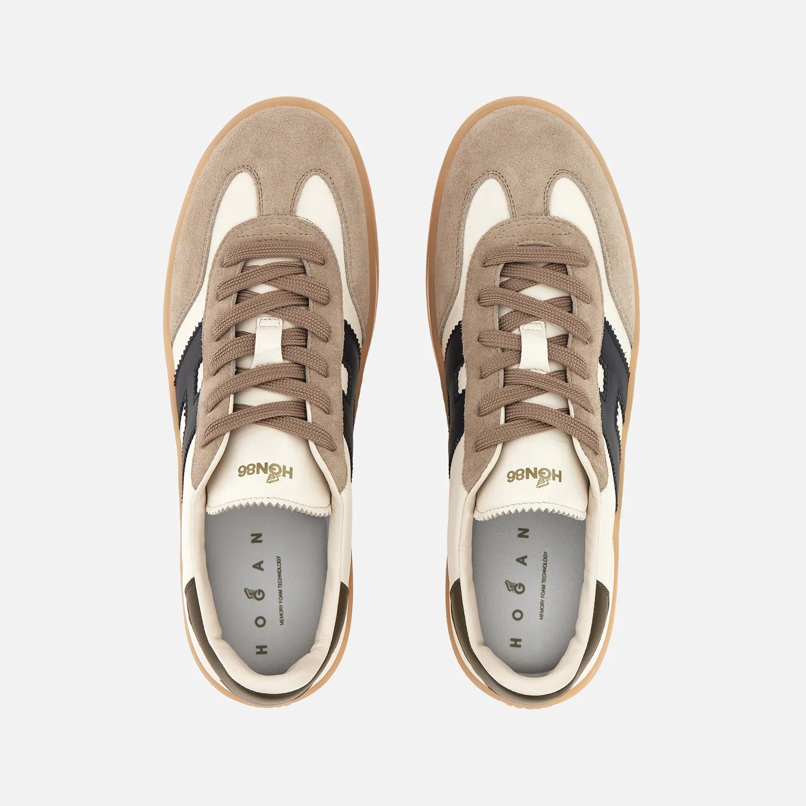 Hogan Cool HXM6470FB60UH Sneakers Uomo Avorio Beige pelle