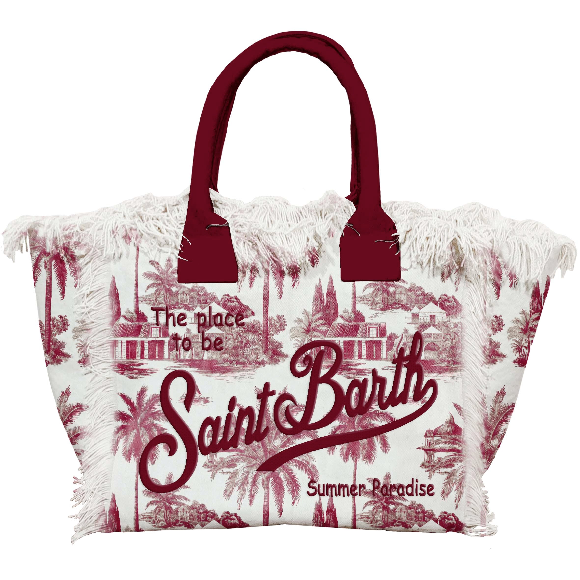 MC2 Saint Barth Vanity 09495L Borsa Jouy Bianco Bordeaux