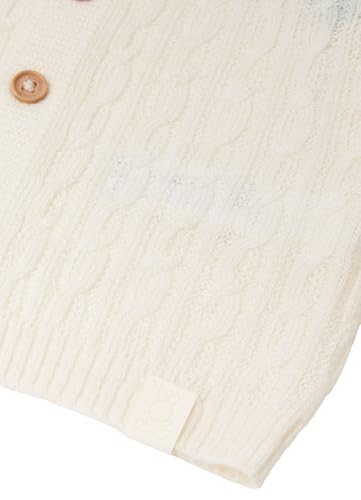 Benetton Cardigan Bimbi Misto Lana Trecce Bianco Taglia 68