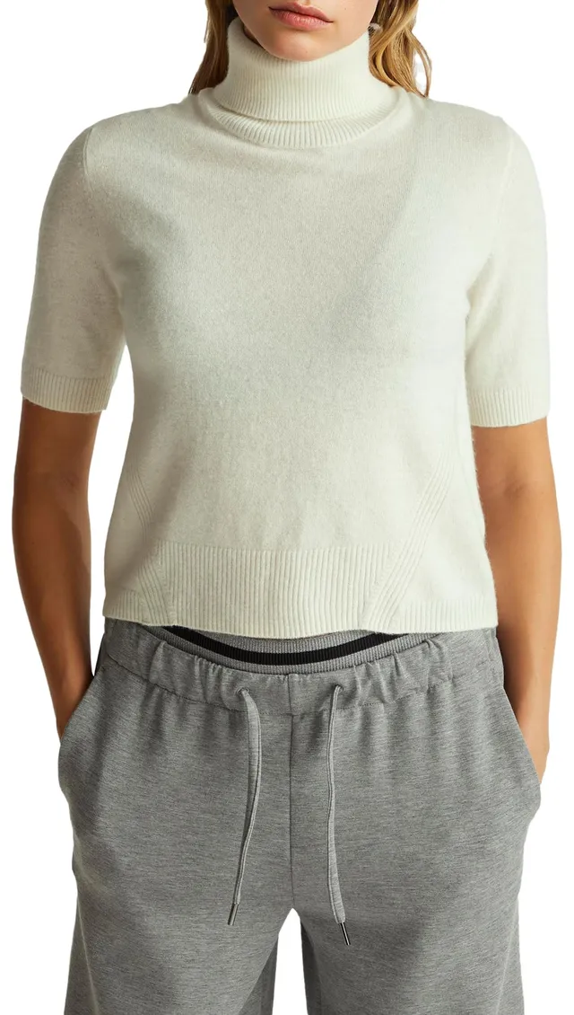 Benetton 102hd203x Maglia Donna Dolcevita Manica Corta