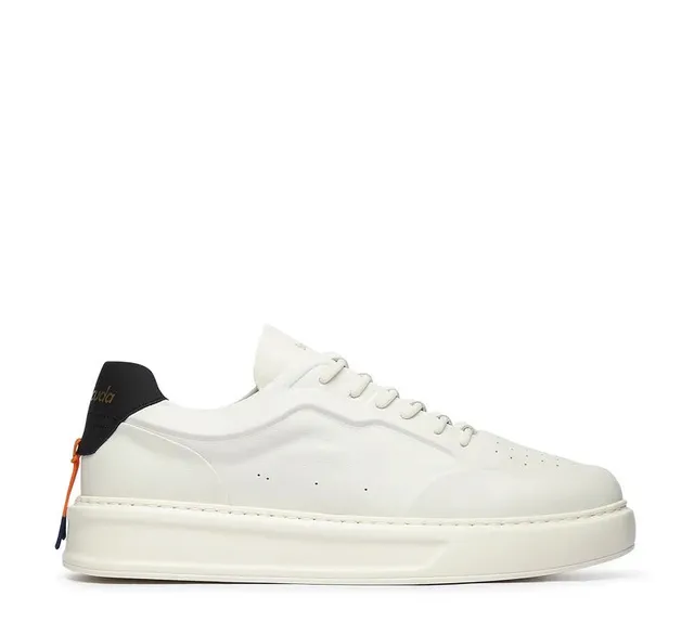 Barracuda Phoenix sneaker uomo bianco nero nappa slip-on
