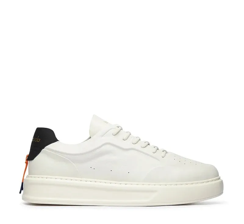 Barracuda Phoenix sneaker uomo bianco nero nappa slip-on