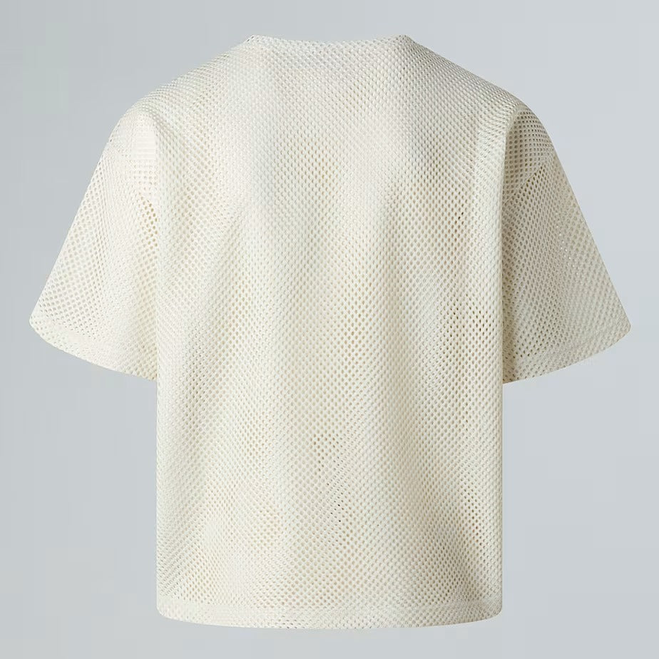 The North Face Redbox NF0A8FHH t-shirt uomo white dune mesh